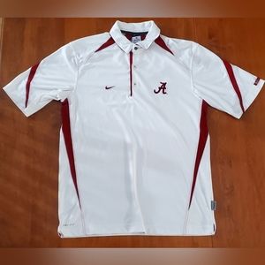 University of Alabama Nike Polo - Men's Medium - White - Dri-Fit
